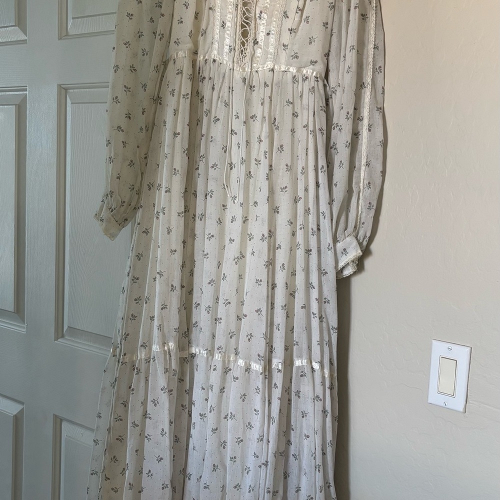 Gunne Sax long sleeve floral dress